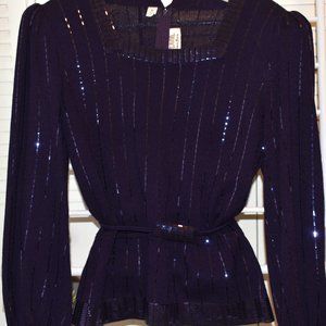 St John for Neiman Marcus, Concord Knit Top w/Belt